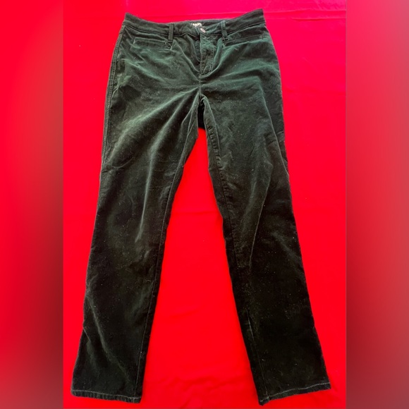 Lands End Green Velvet Pants, size 14 - Picture 6 of 6